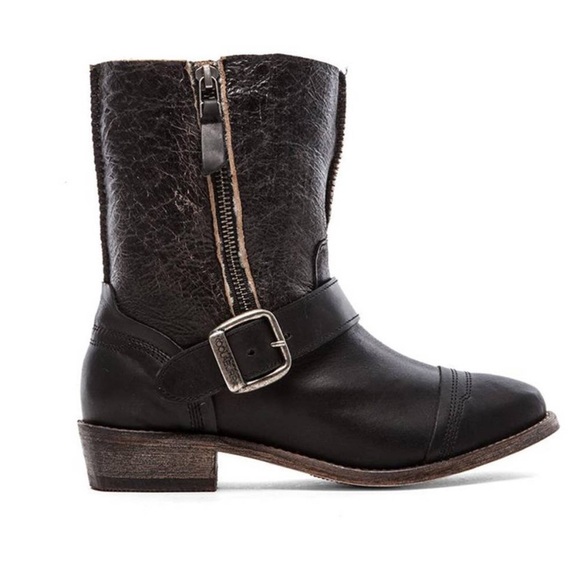 UGG Koolaburra ‘Duarte’ Shearling Leather/Suede Buckle Motorcycle Boot - Picture 11 of 12